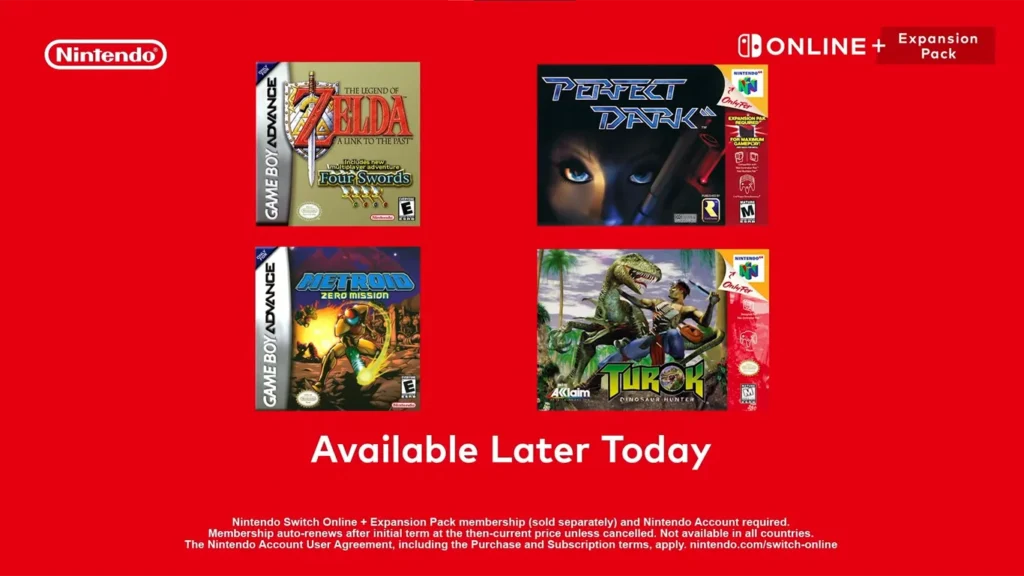 Switch Online + Pack de Expansión anunciado durante el Nintendo Direct de Junio del 2024.
